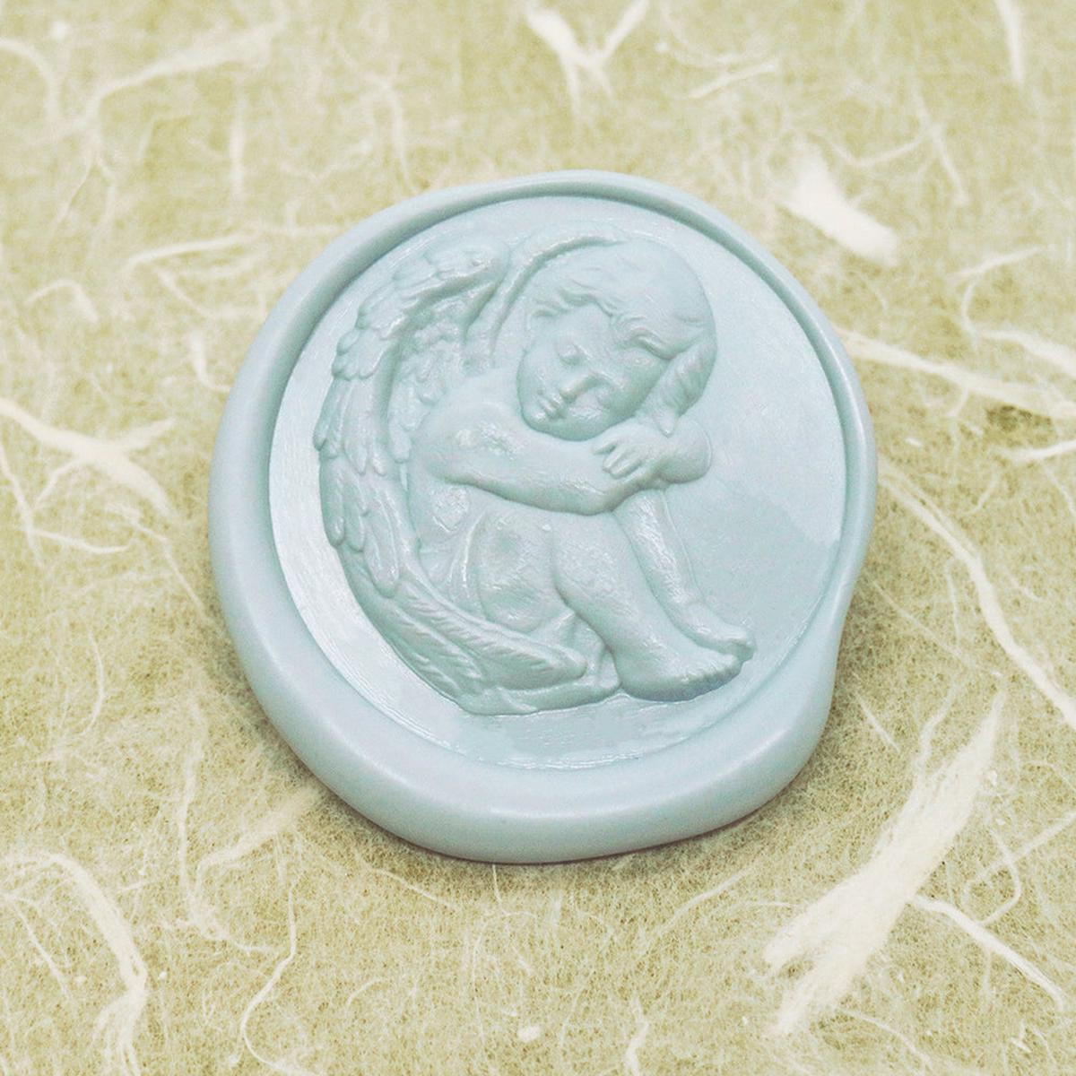 3D Relief Sleeping Cherub Wax Seal Stamp
