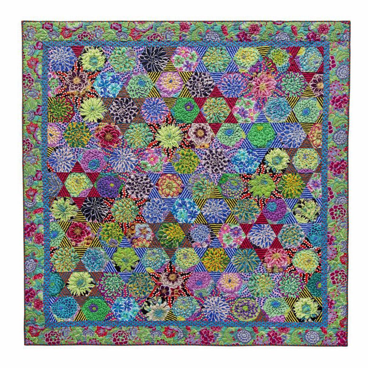 KAFFE FASSETT - QUILTS BY THE SEA - Succulent Hexagons Quilt Kit