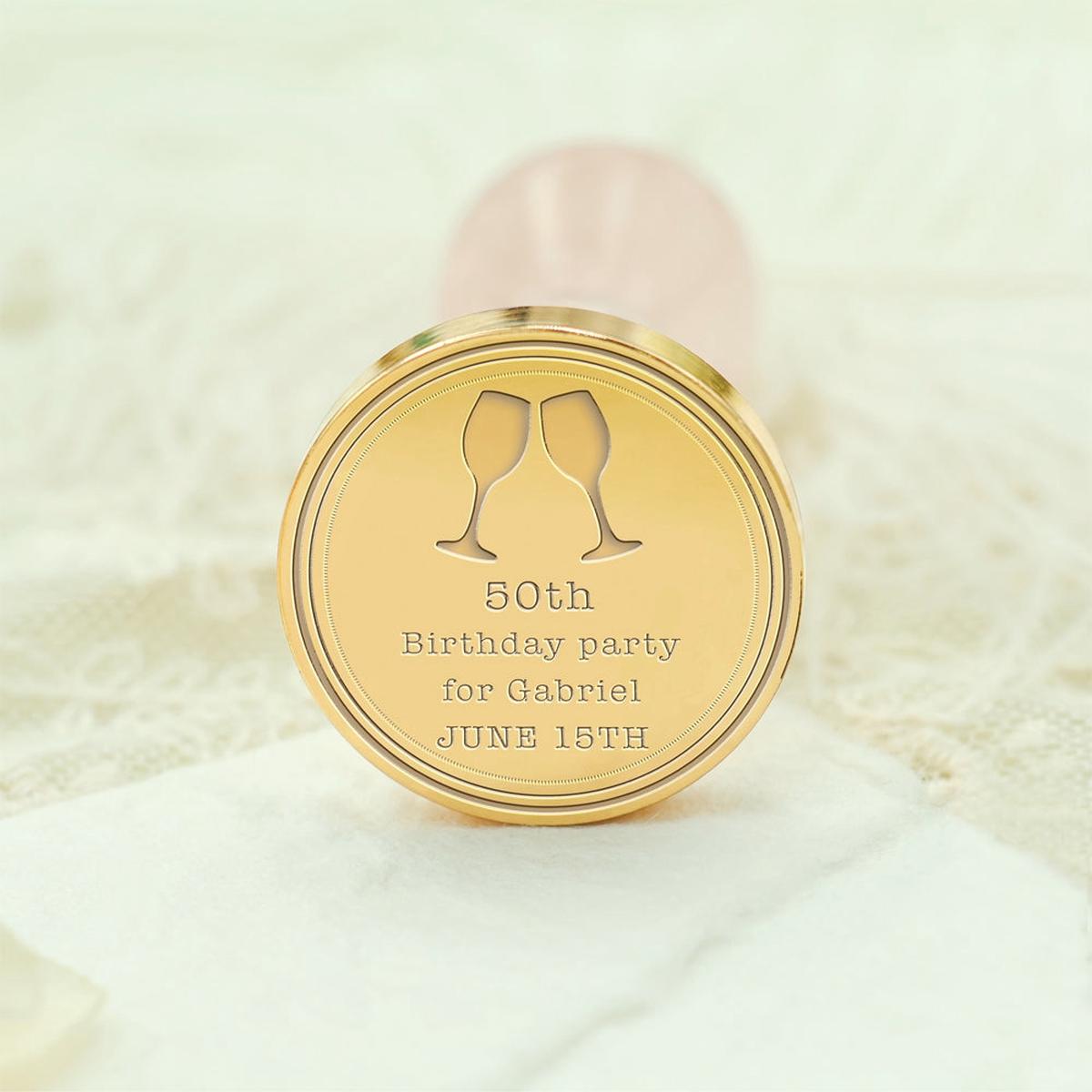 Birthday Bliss Custom Wax Seal Stamp - Style 9