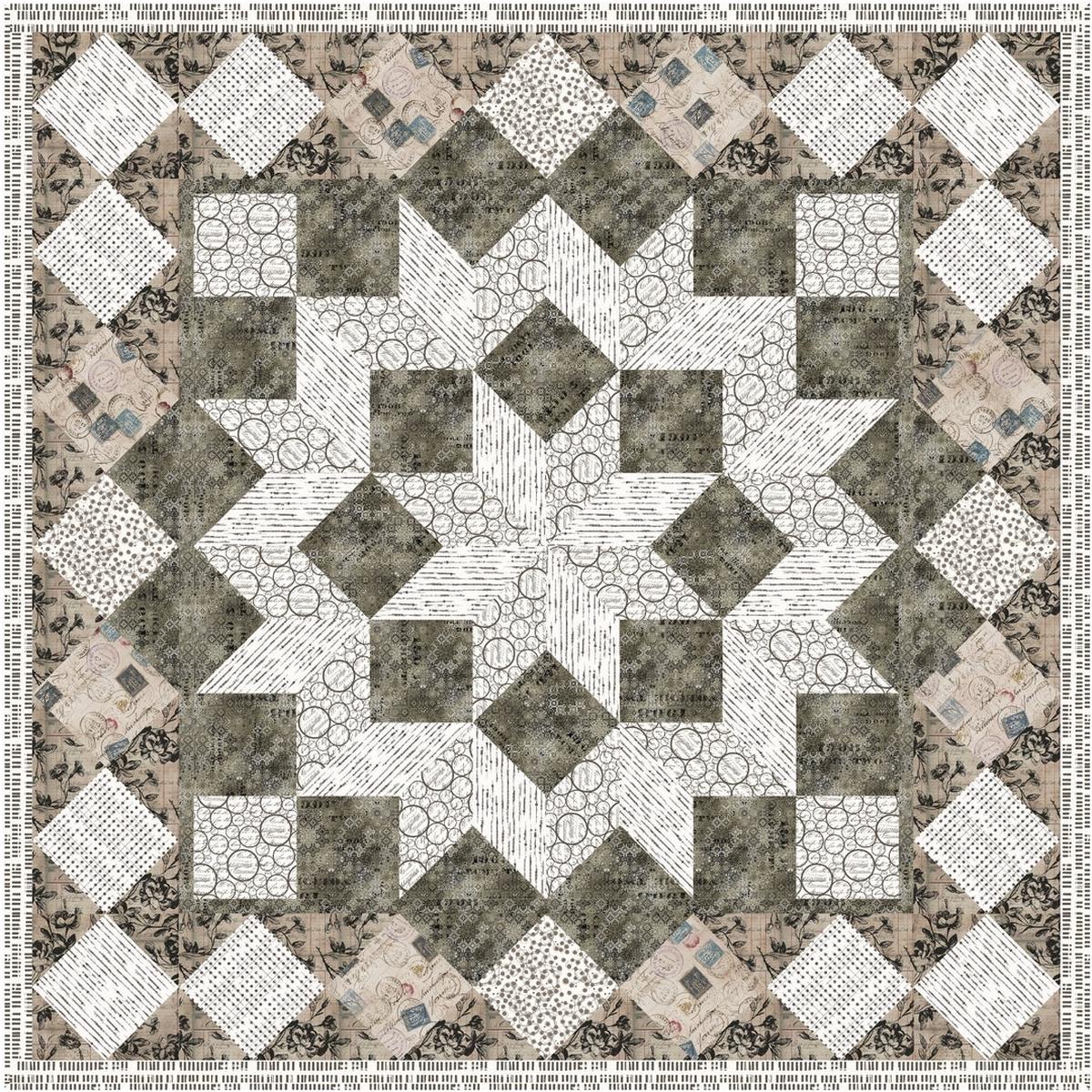 Lucy A. Fazely - Seth Apter - Stamped - Carpenter's Square Quilt Kit
