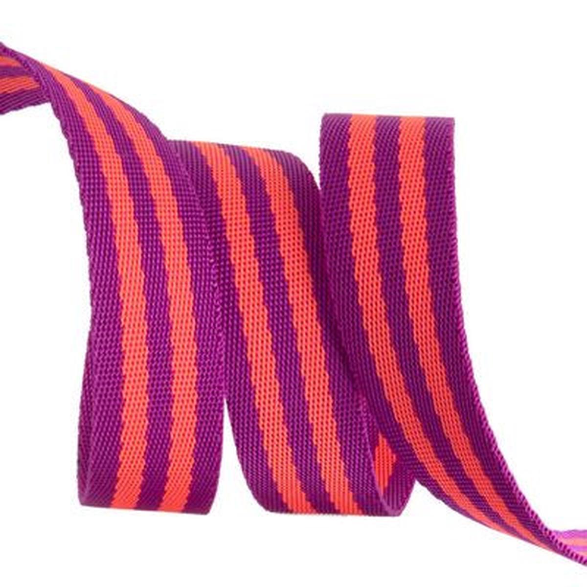 RENAISSANCE RIBBONS - Tula Pink WEBBING - Watermelon Plum 1