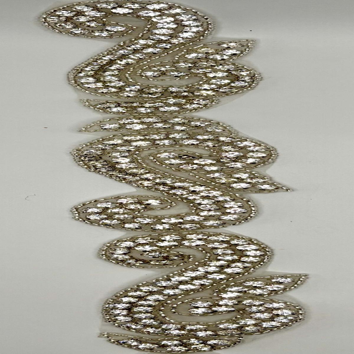 Rhinestone Scroll Yardage