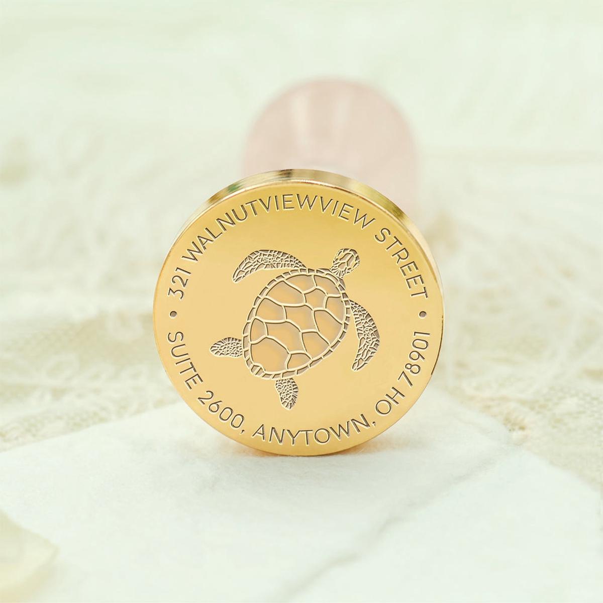 Wildlife Impressions Custom Sea Turtle Address Wax Seal Stamp