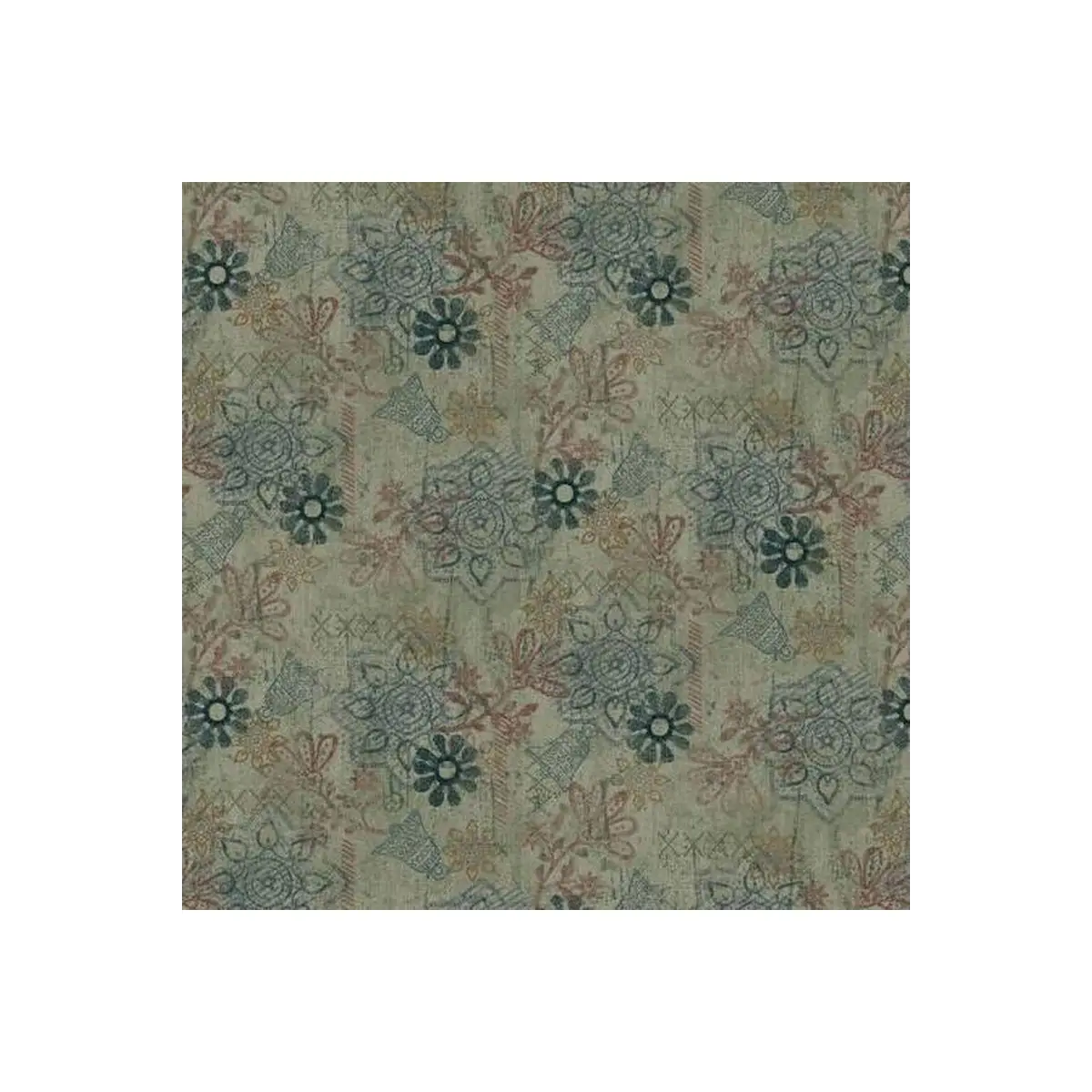 Henry Glass & Co. Fabrics, Light Teal Mixed Media Multi (Sold By 1/2 Meter)