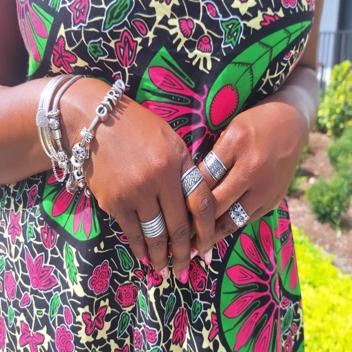 Kenyan Aluminum Adinkra Rings