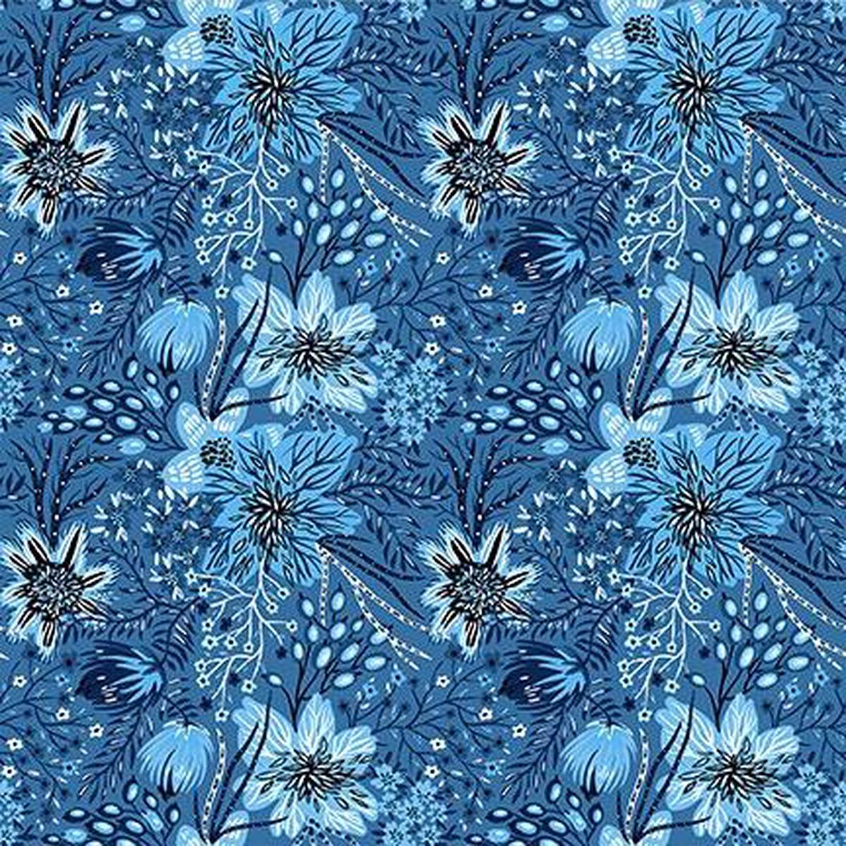 Whimsy - Blue Florals* (Sold By 1/2 Meter)