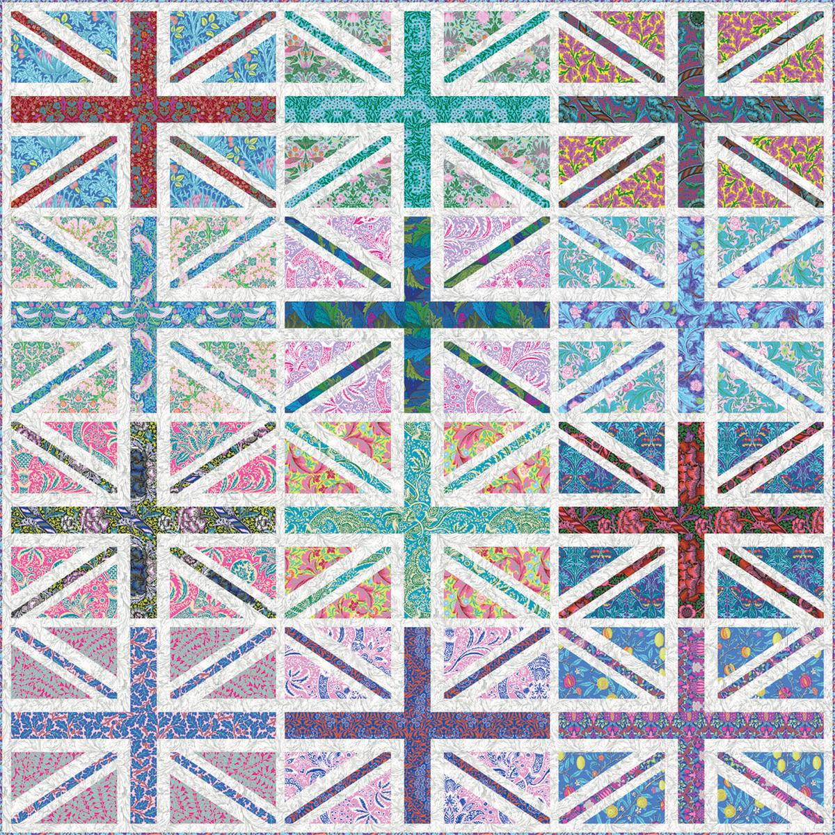 Diary of a Quilter - Kaffe Fassett x Morris & Co.- Regent Street Union Jack Quilt Kit