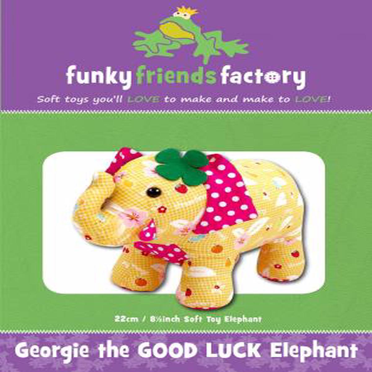 FUNKY FRIENDS FACTORY - GEORGIE THE GOOD LUCK ELEPHANT PATTERN
