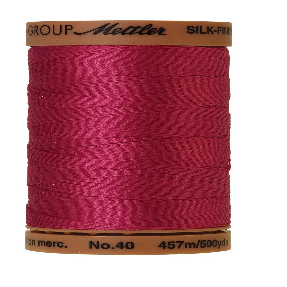 Mettler Silk-Finish 40wt Solid Cotton Thread 500yd/457M Peony