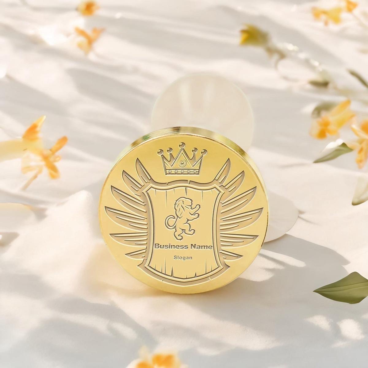 Custom Crest Wax Seal Stamps with Family, Business Logos - No.27