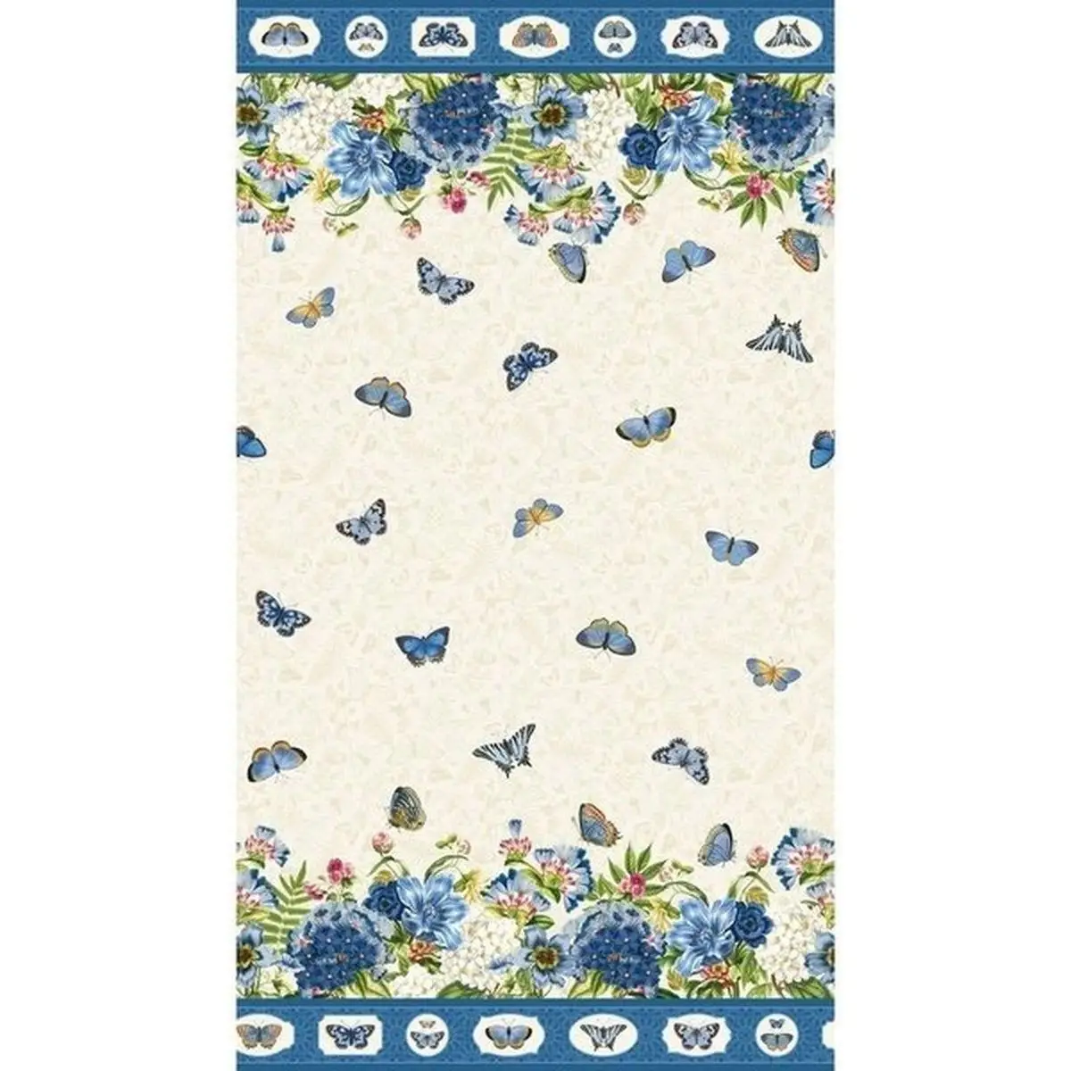 Northcott Fabrics, Something Blue Collection - Full Width Border - DP25076-11* (Sold By 1/2 Meter)