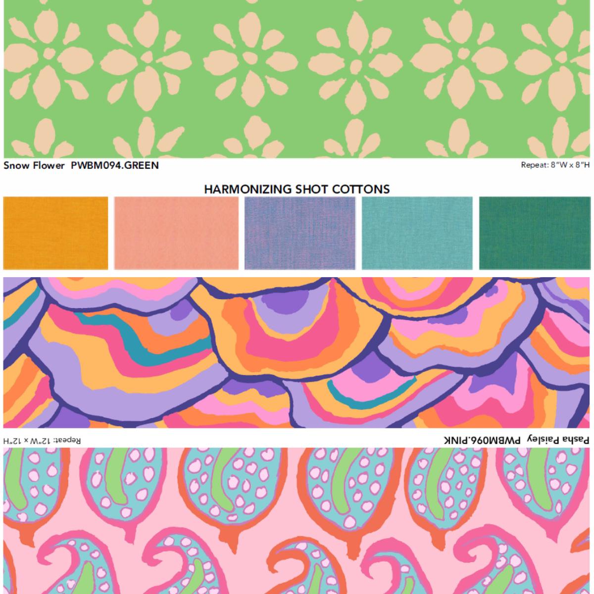 KAFFE FASSETT - KFC AUGUST 2024 - Pre-cut Bundle, Wobble Hot
