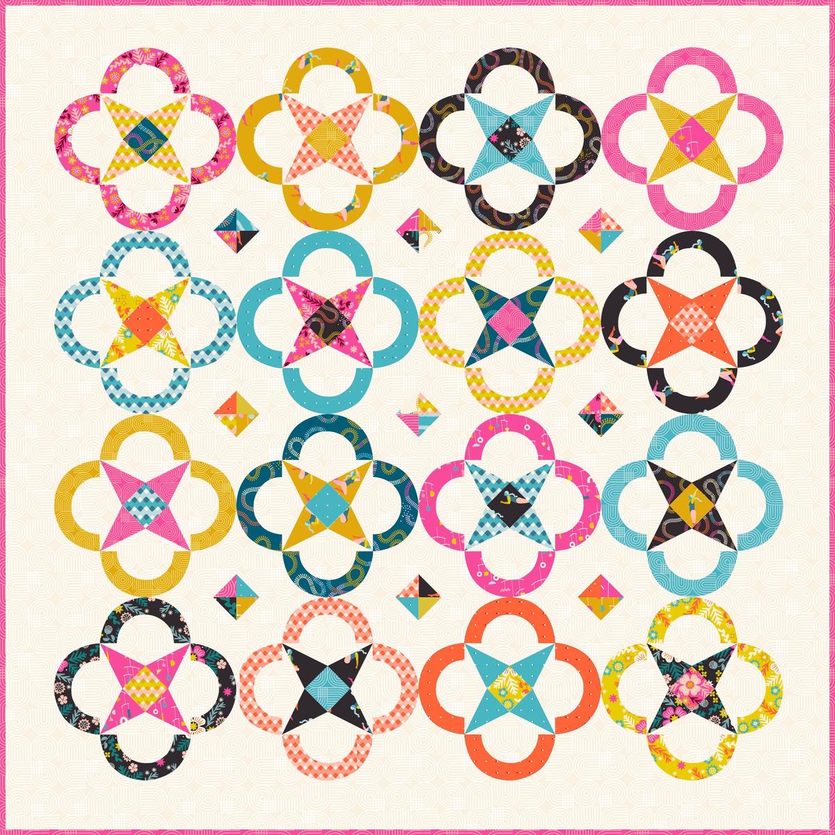 Megan Collins - Ruby Star Society - PIVOT - Where Flowers Bloom Quilt Kit
