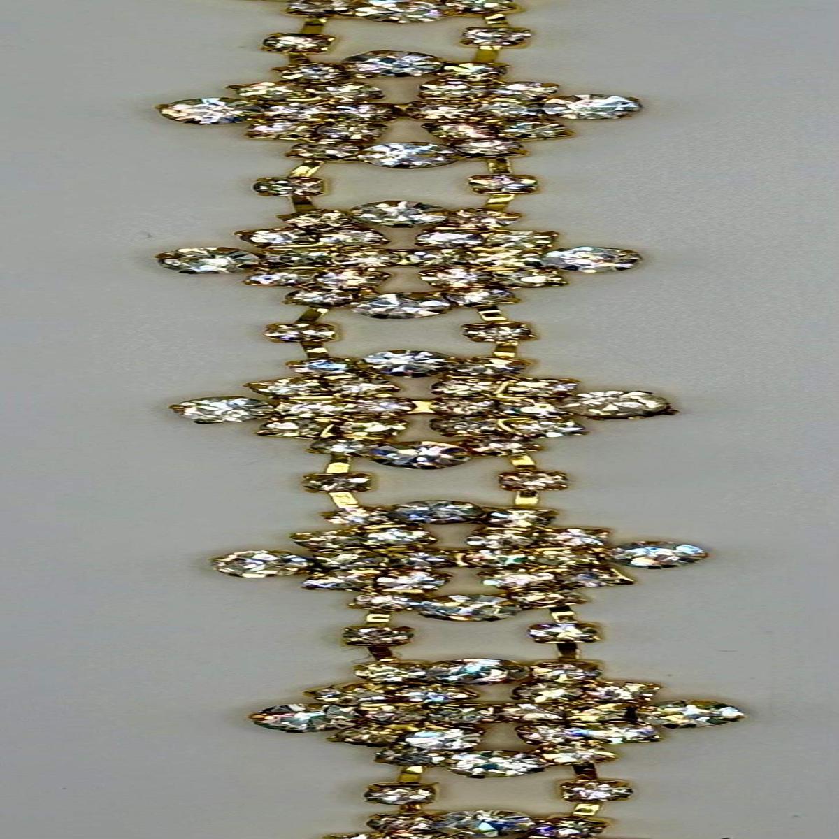 Tiny Rhinestone Cluster - Yardage