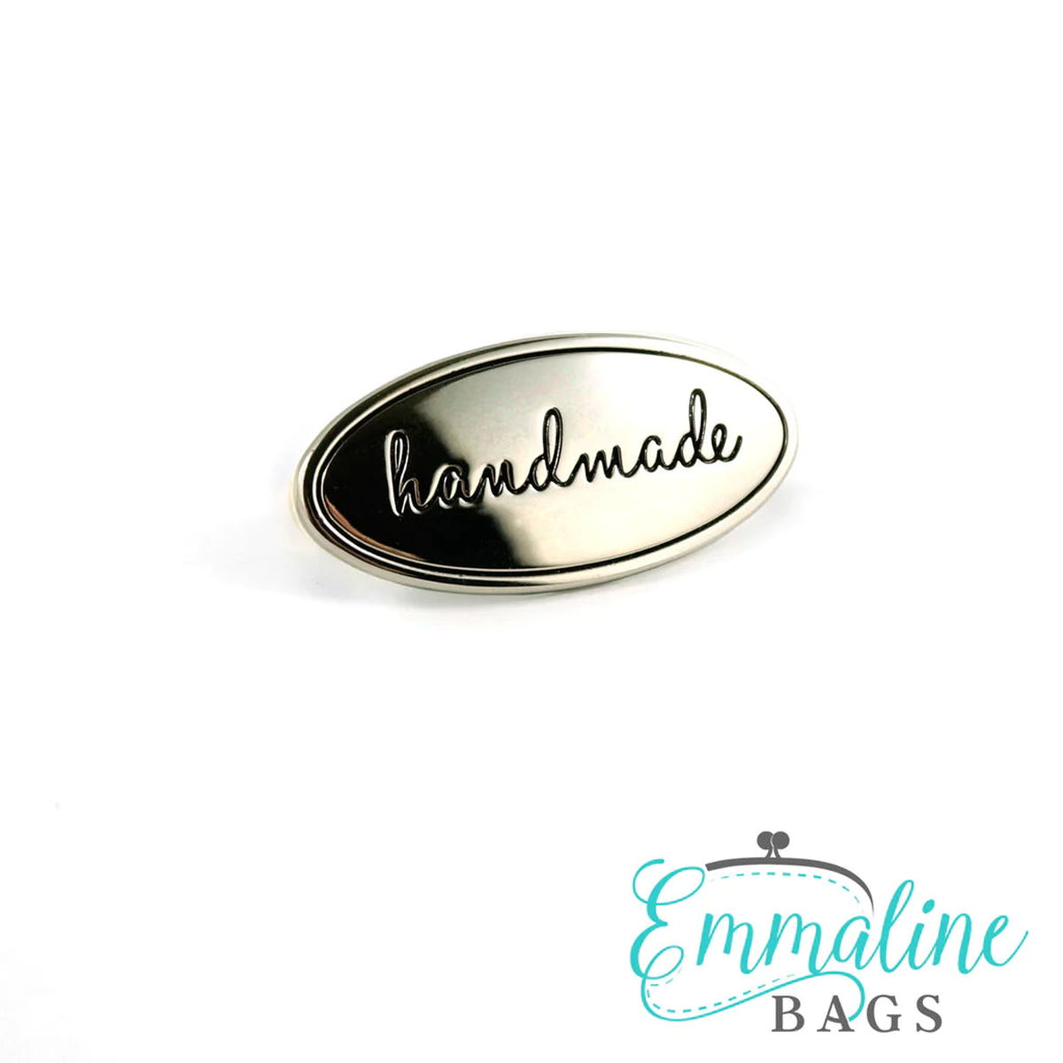 EMMALINE BAGS - Metal Bag Label: Oval with 