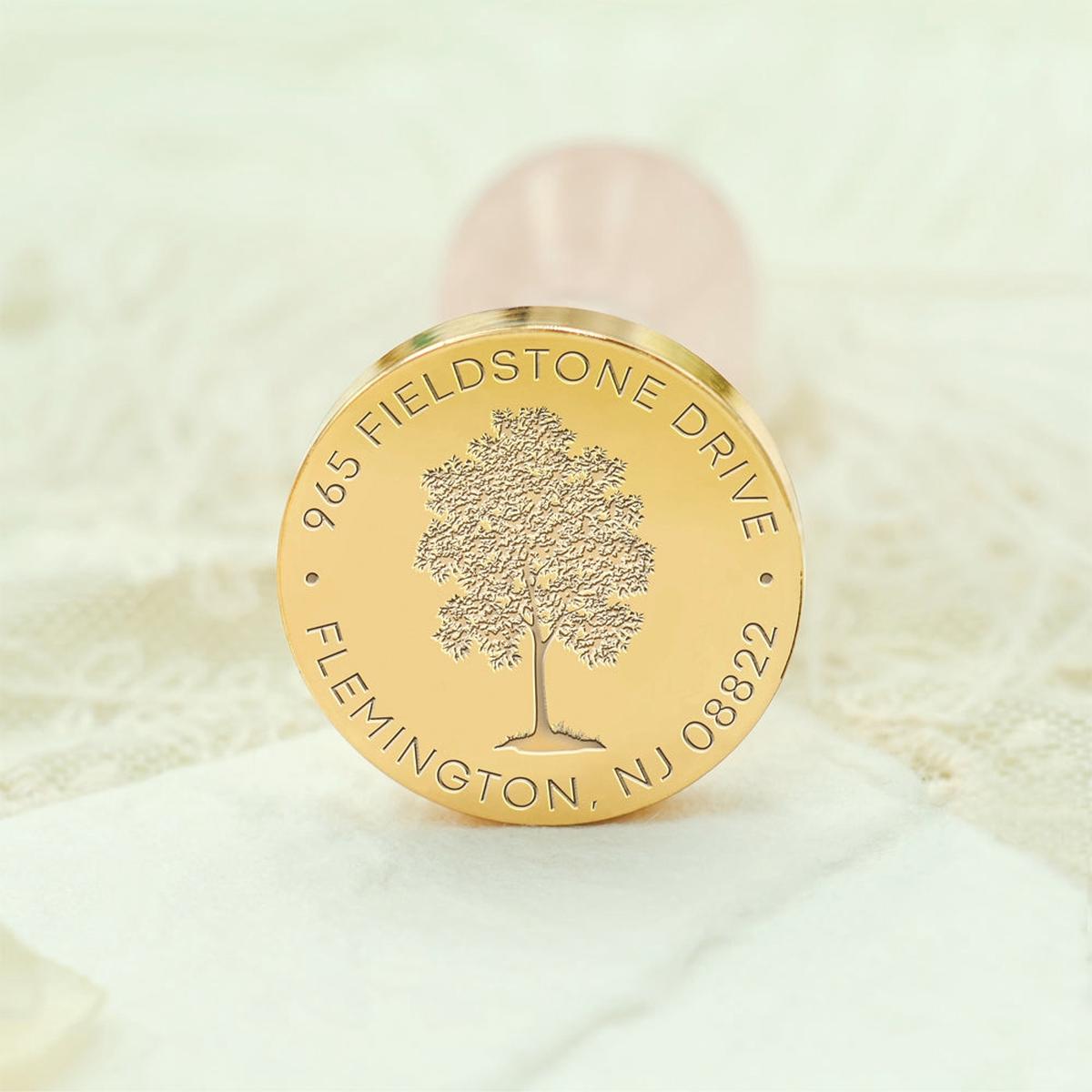 Natural Plant Custom Address Wax Seal Stamp - Maple Tree
