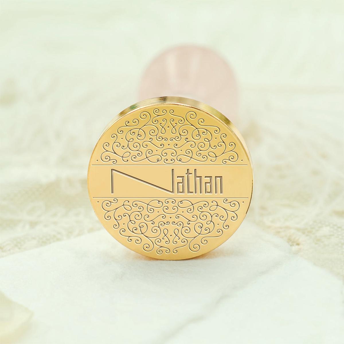 Custom Name Wax Seal Stamp - Style 10