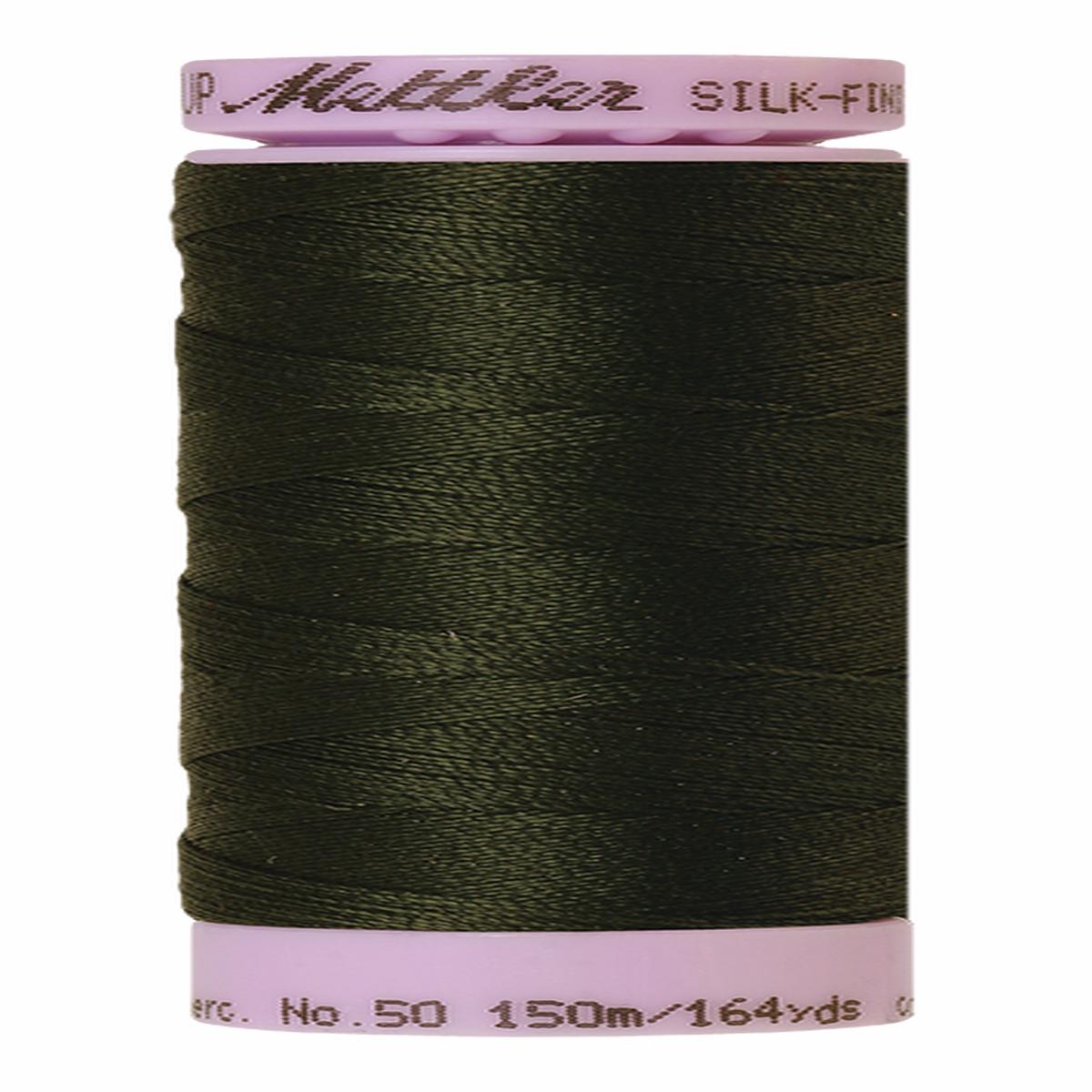 Mettler Silk-finish 50wt Solid Cotton Thread 164yd/150m Holly Green