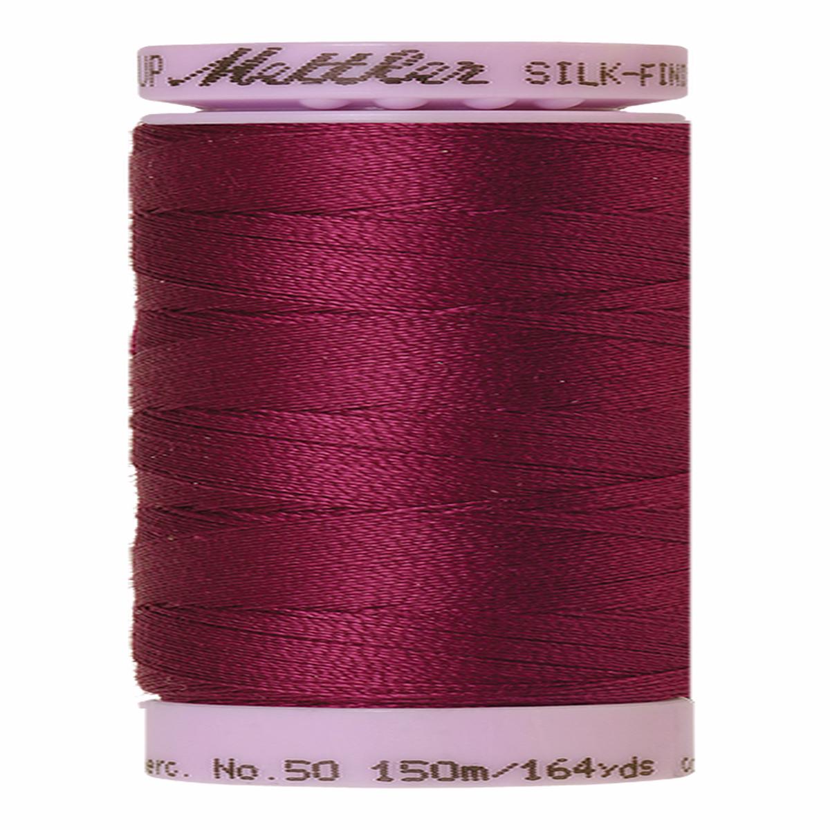 Mettler Silk-finish 50wt Solid Cotton Thread 164yd/150m Sangria
