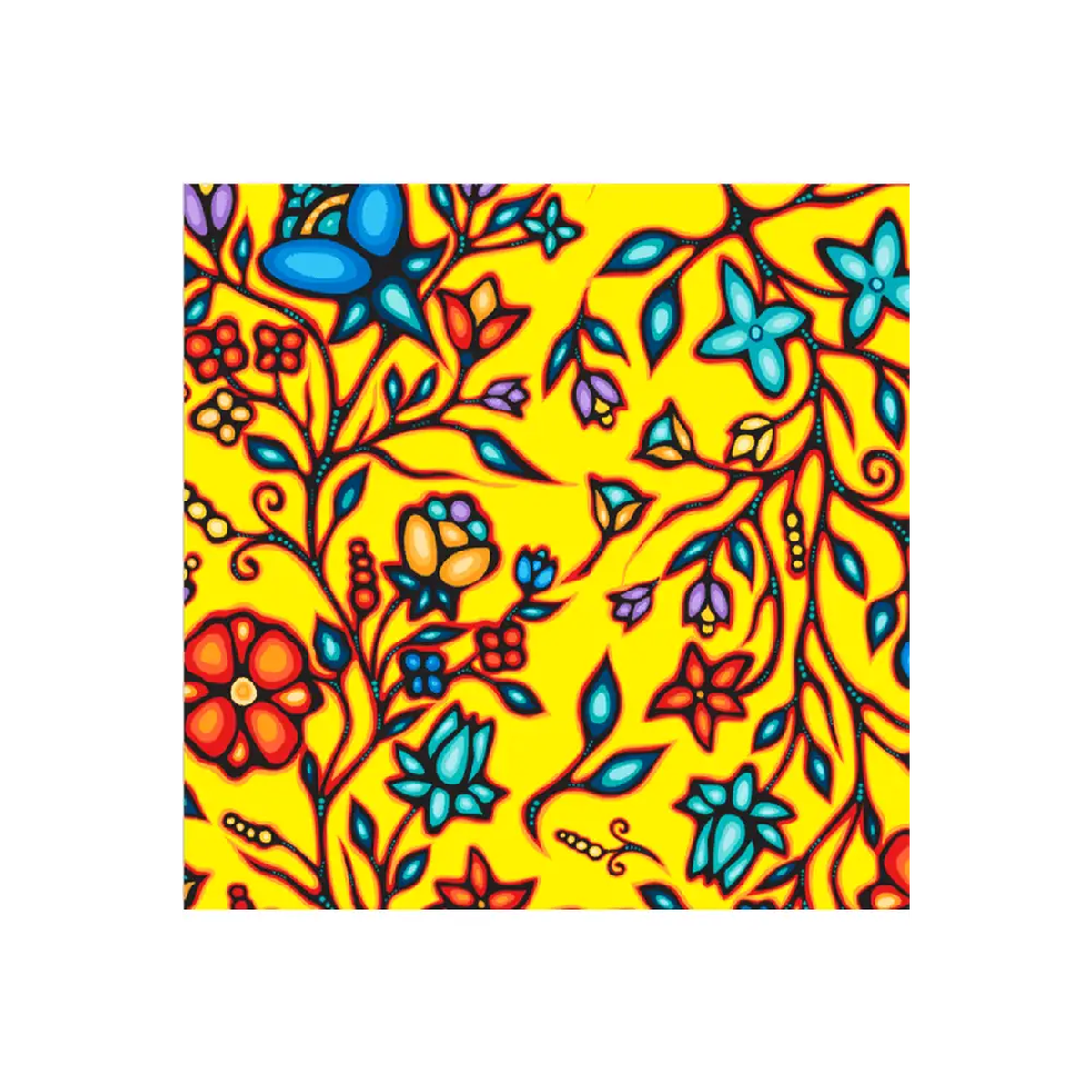 Siltex Fabrics, Ojibway Florals Yellow - JT-OF02-YELO* (Sold By 1/2 Meter)