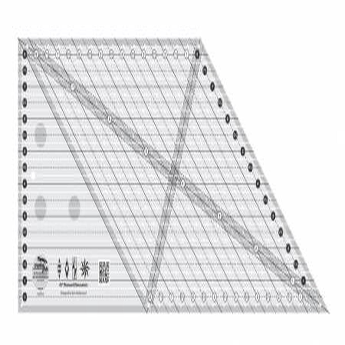 CREATIVE GRIDS 8IN 45 DEGREE DIAMOND DIMENSIONS RULER