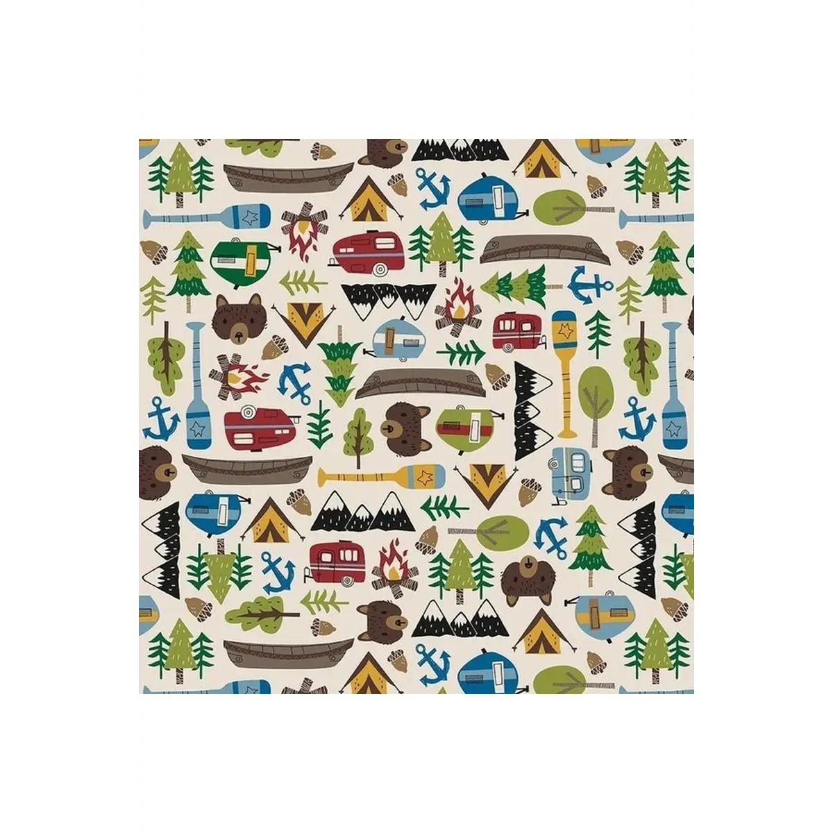 Henry Glass & Co. Fabrics, Loving Camp Life Collection - Motif - 177-40* (Sold By 1/2 Meter)