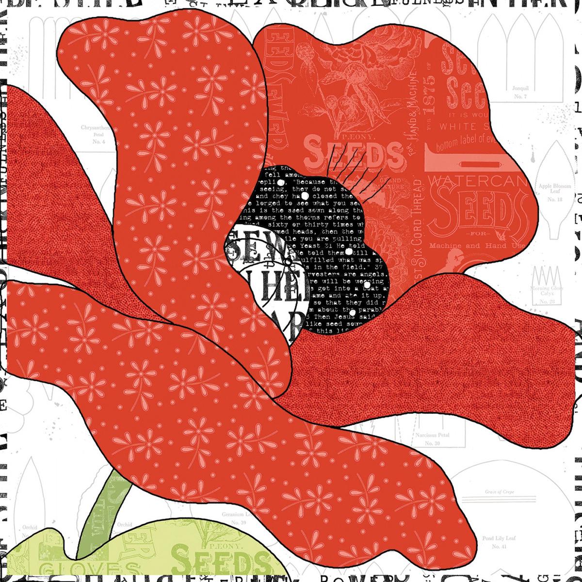 J. Wecker Frisch - Sewing Seeds III - Poppy Pillow Pattern