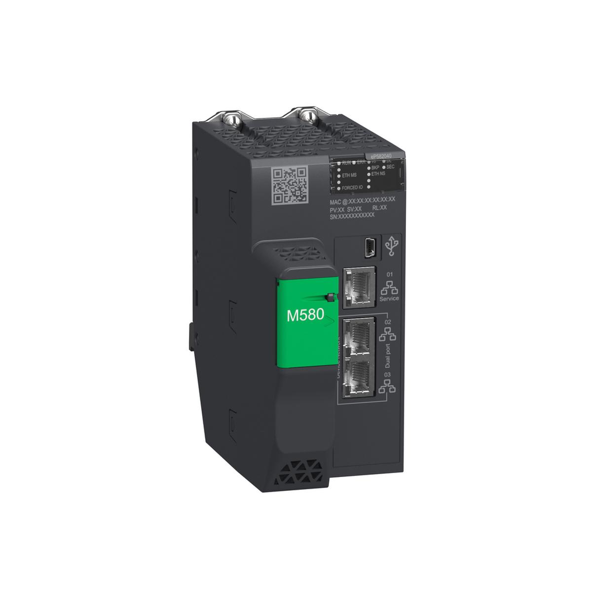 standalone processor, Modicon M580, 8MB, 61 Ethernet devices, 8 remote IO racks of X80