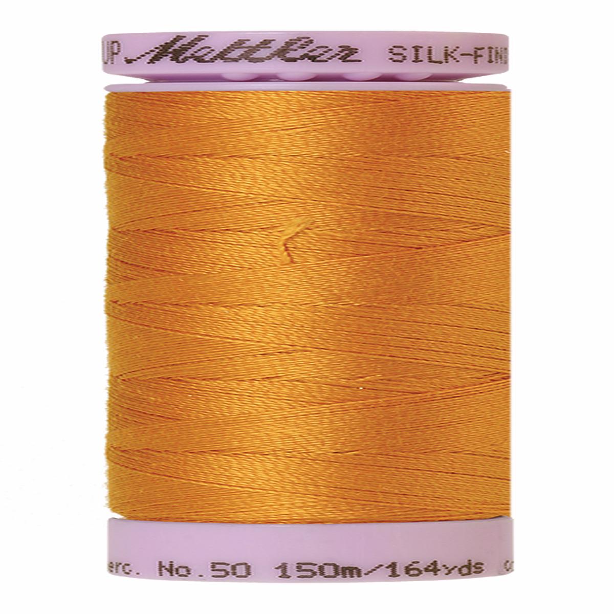 Mettler Silk-finish 50wt Solid Cotton Thread 164yd/150m Sunflower