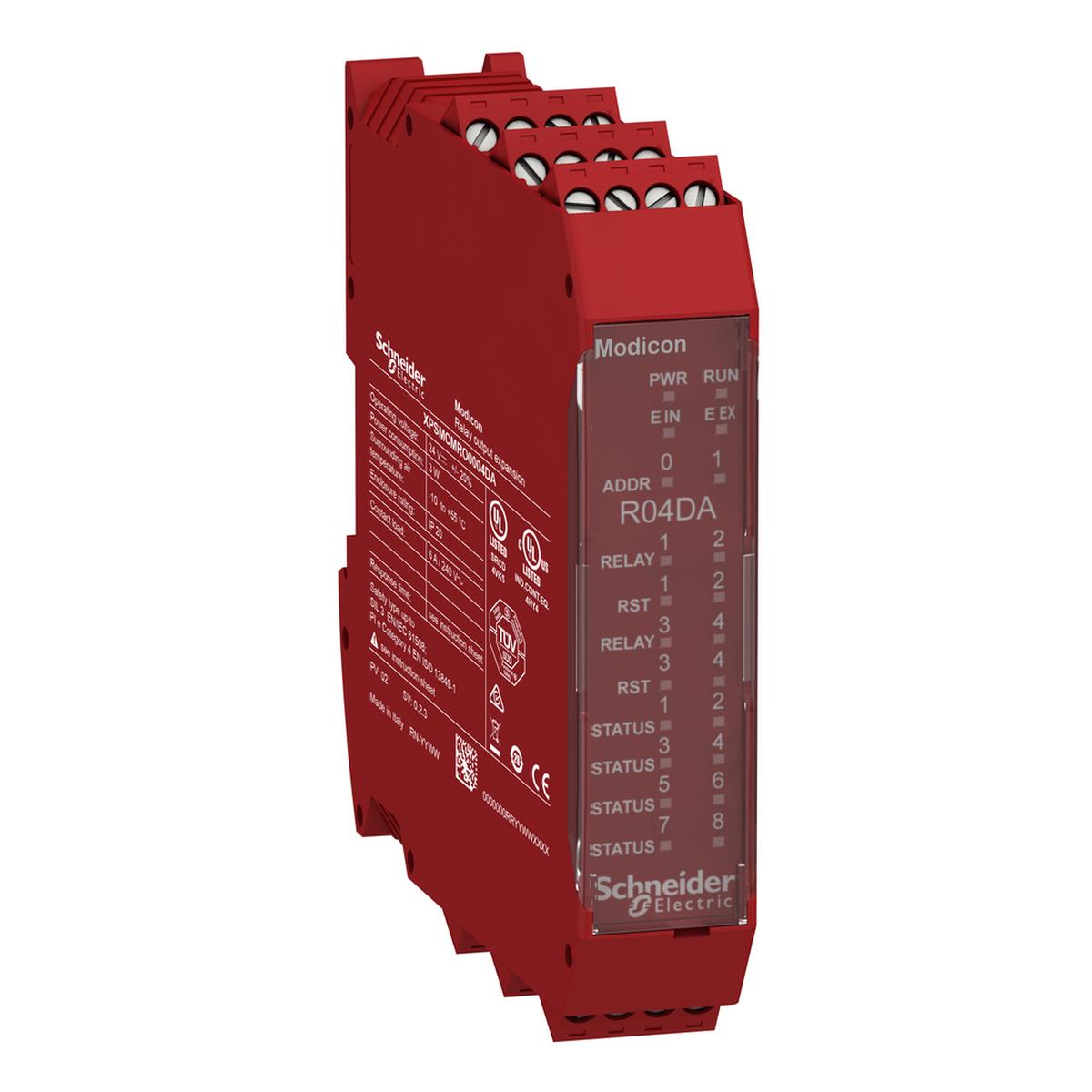 4 safety RO expansion with diag. out with backplane connection with screw term