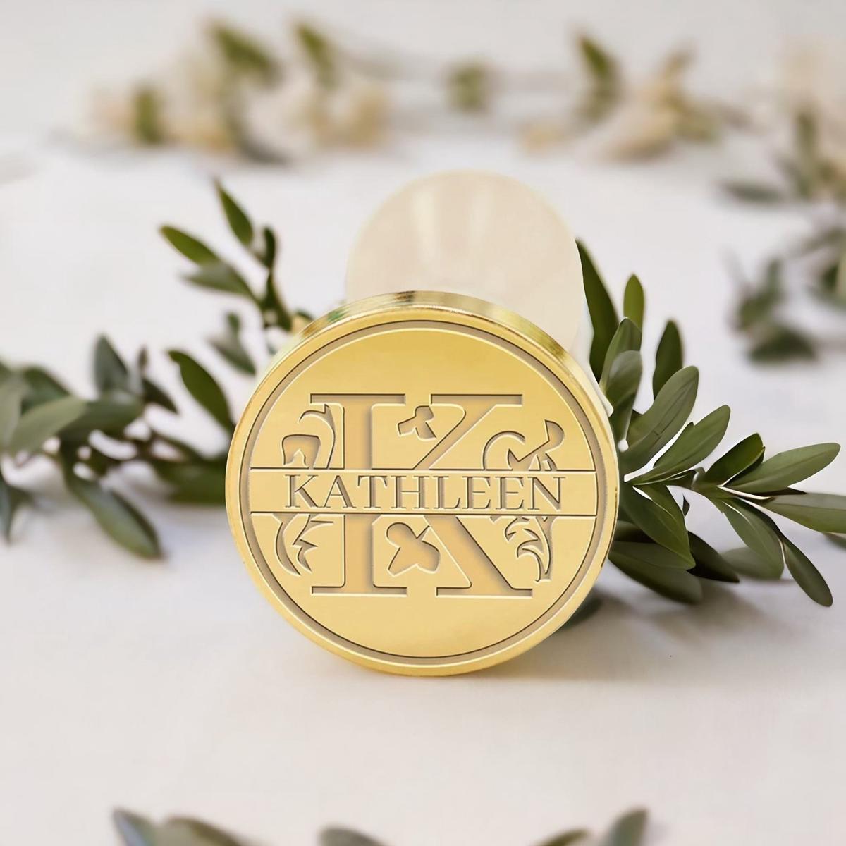 Custom Capital Letter Name Wax Seal Stamp - Letter K