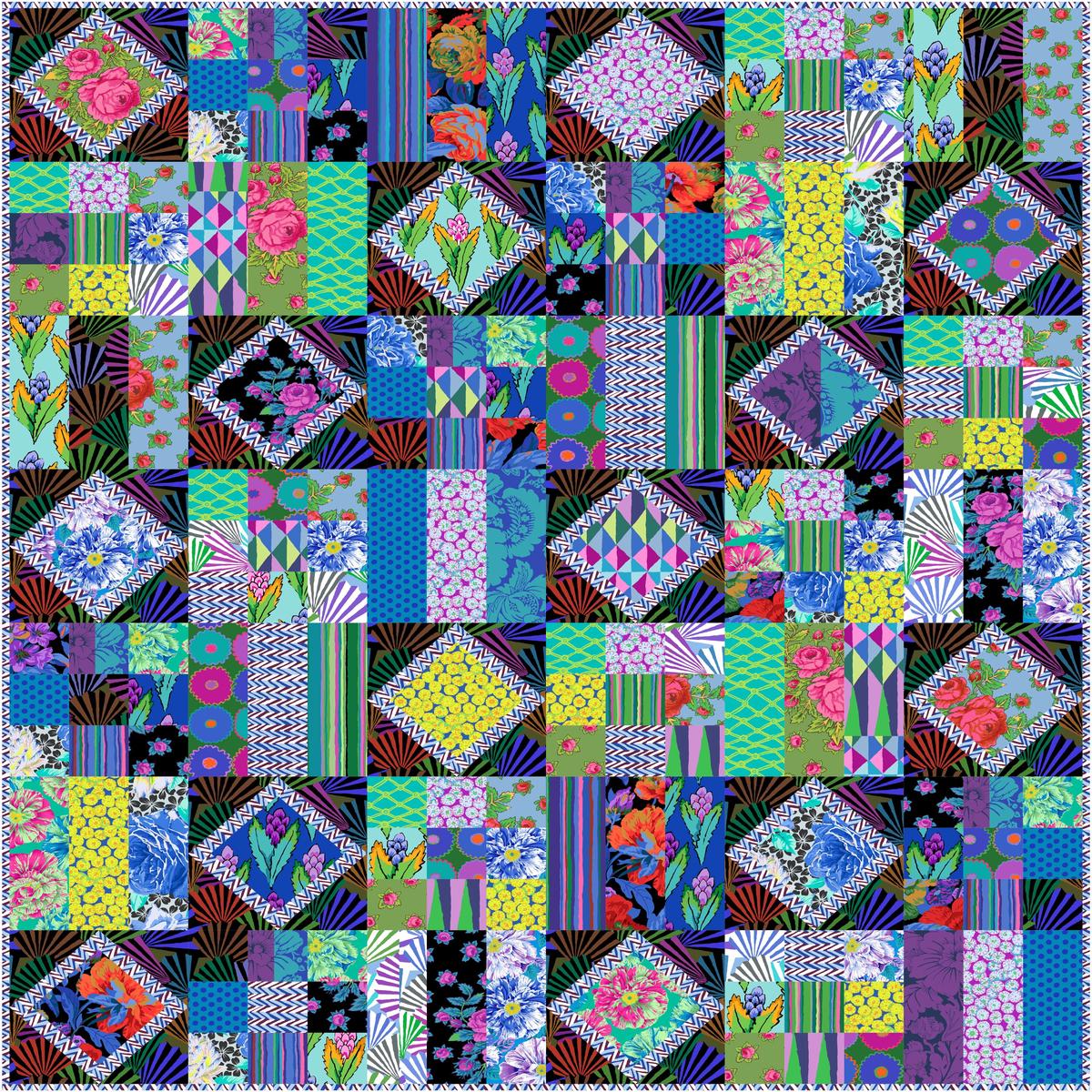 COLOURWERX - Kaffe Fasett - February 2026 - Freeze Frame Quilt KIt