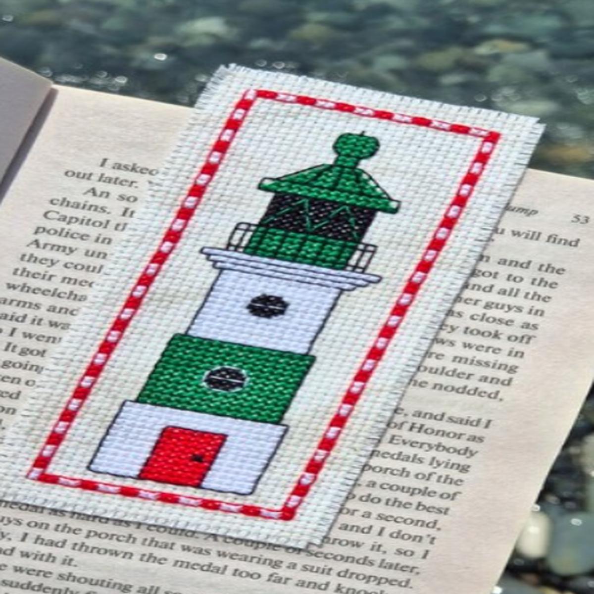 Green Lighthouse bookmark