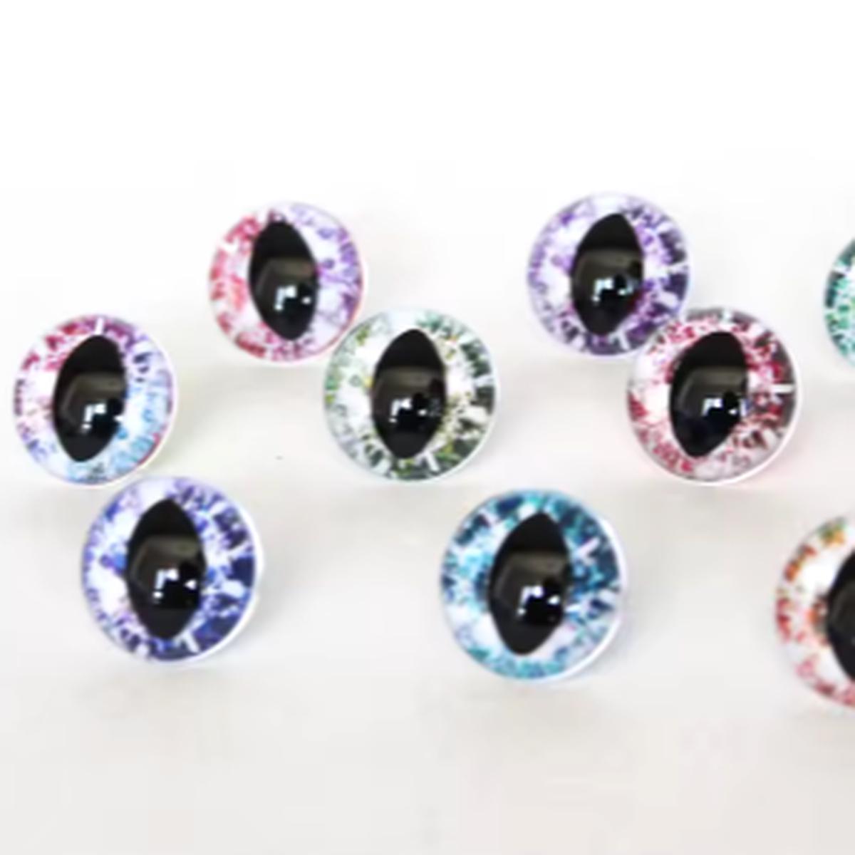 Cat Round Glass Eyes With Washer For Toy Making