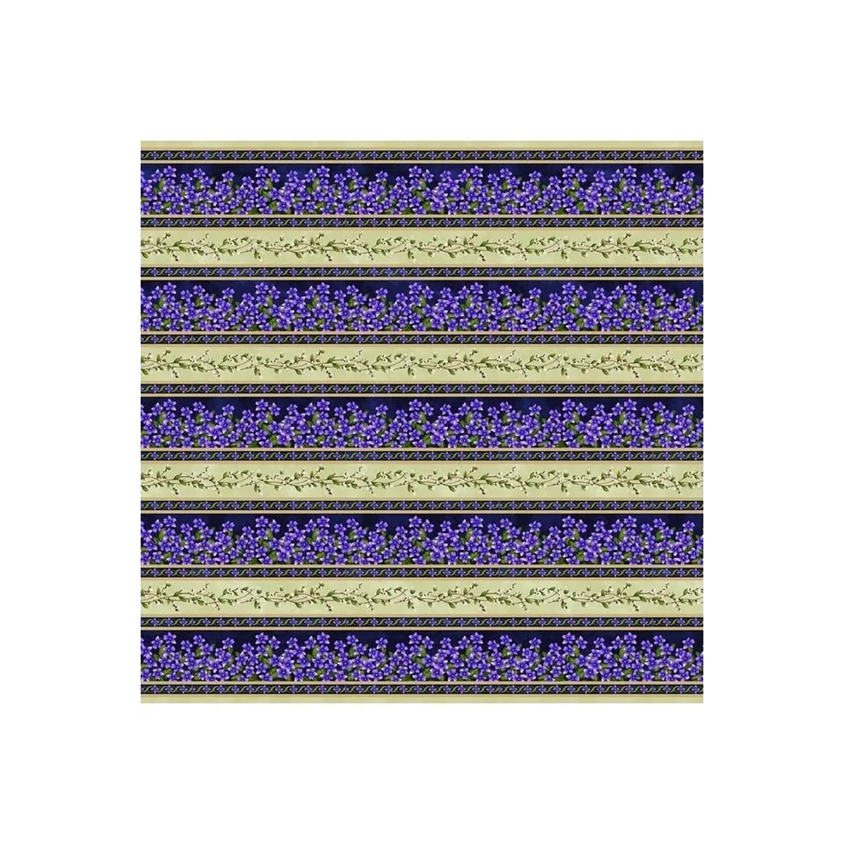 Henry Glass & Co. Fabrics, Nature's Affair Collection - Border Stripe - 3162-77 (Sold By 1/2 Meter)