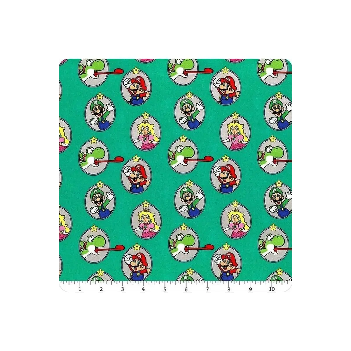 Springs Creative, Nintendo Super Mario Badge Green - 70567* (Sold By 1/2 Meter)