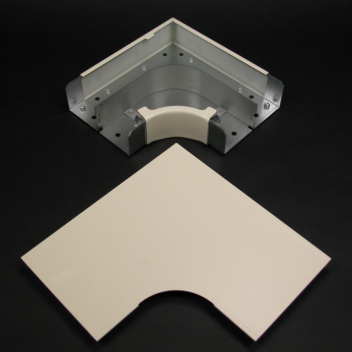 Wiremold 4000 Series Radiused Full Capacity Flat Elbow Fitting, Ivory