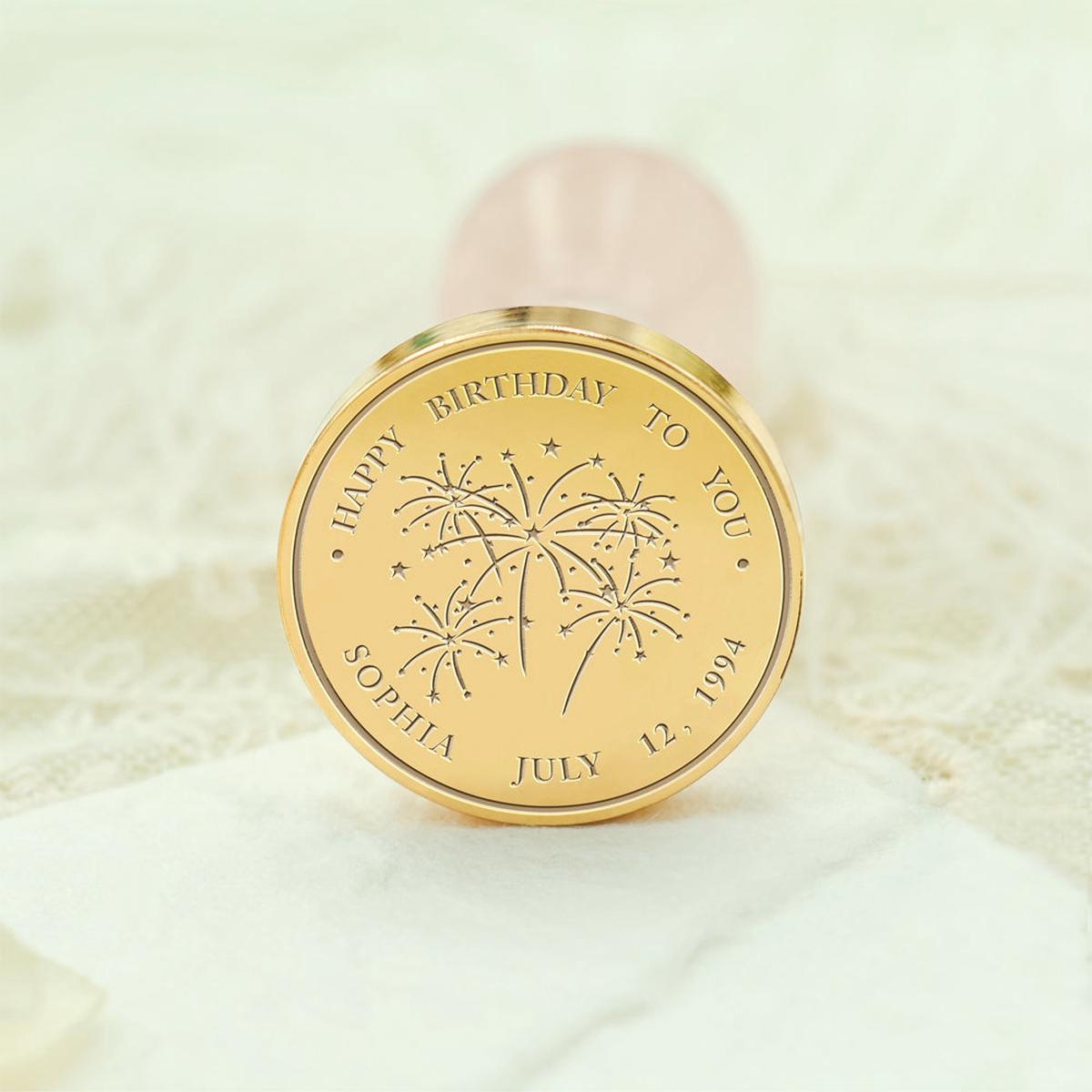 Birthday Bliss Custom Wax Seal Stamp - Style 23