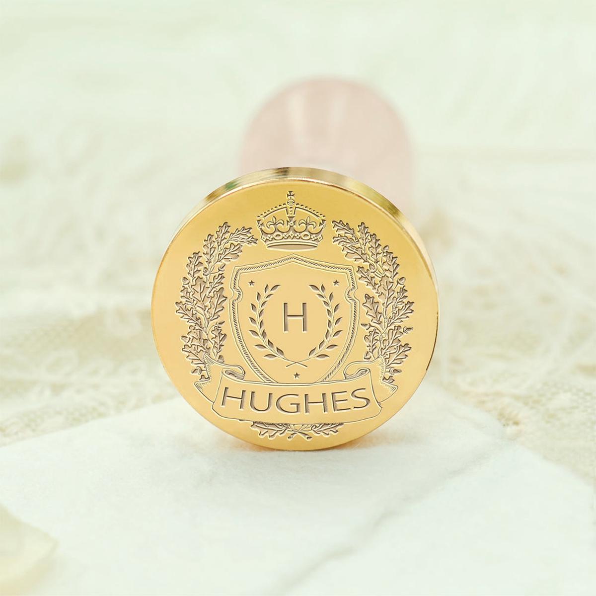 Custom Family Crest Wax Seal Stamp with Name, Initial, or Totem - Style 12