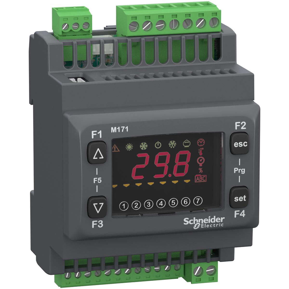 IO module, Modicon M171, optimized, display 14 IO, Modbus, 100-240V AC