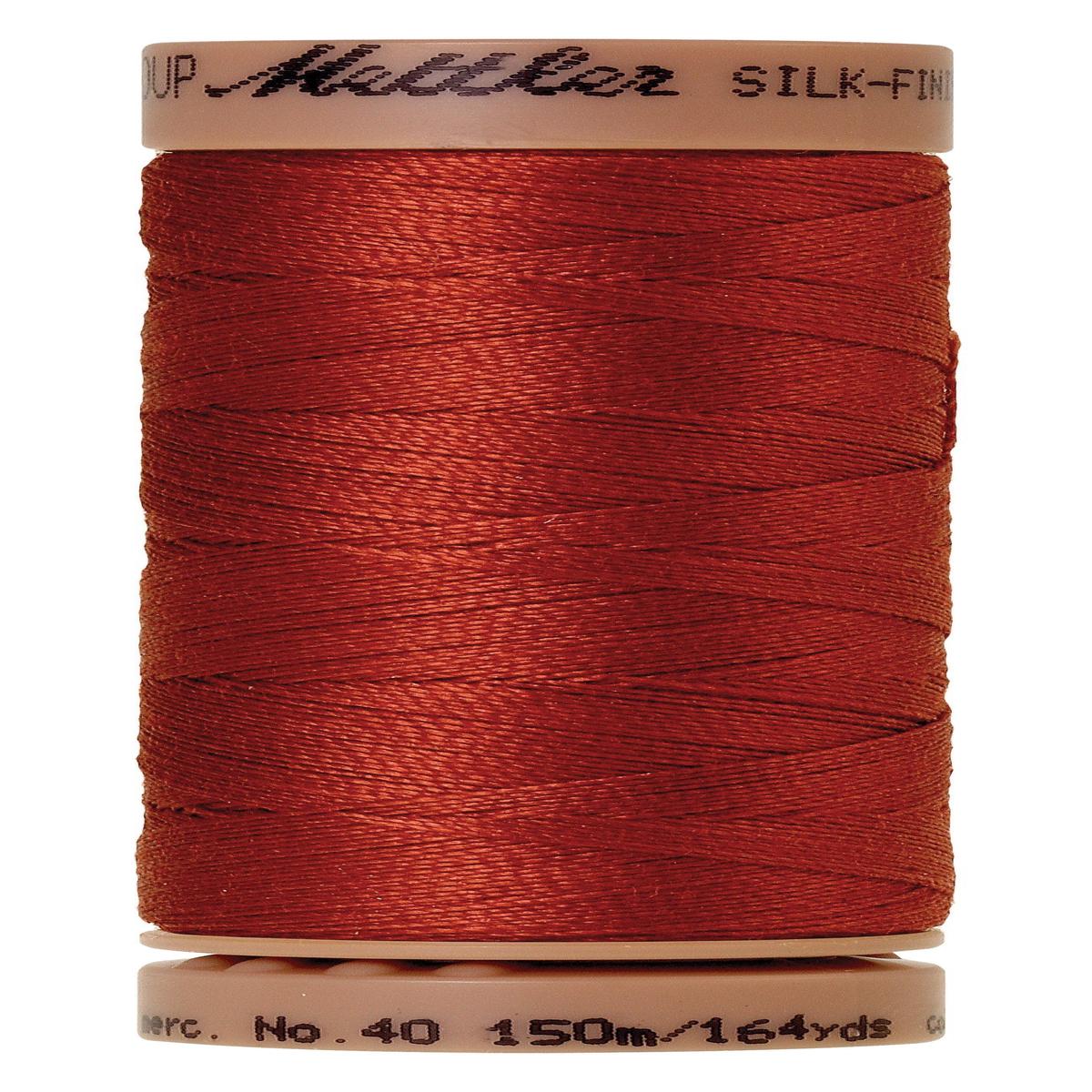 Mettler Silk-Finish 40wt Solid Cotton Thread 150M Brick