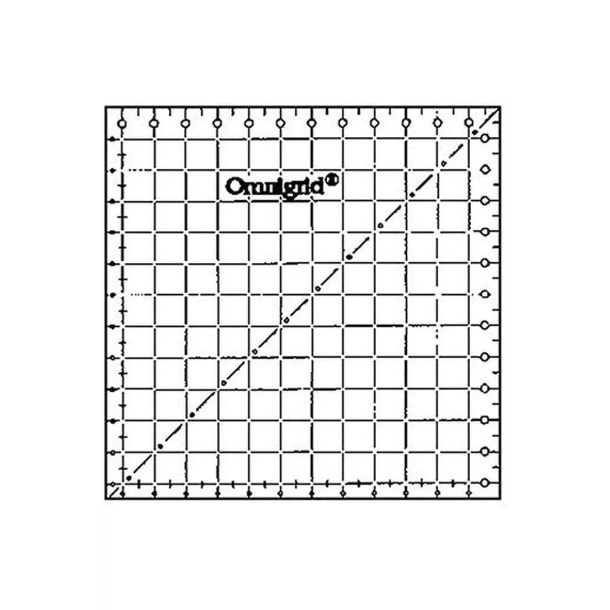OMNIGRID RULER 12-1/2 X 12-1/2 SQUARE (yellow)