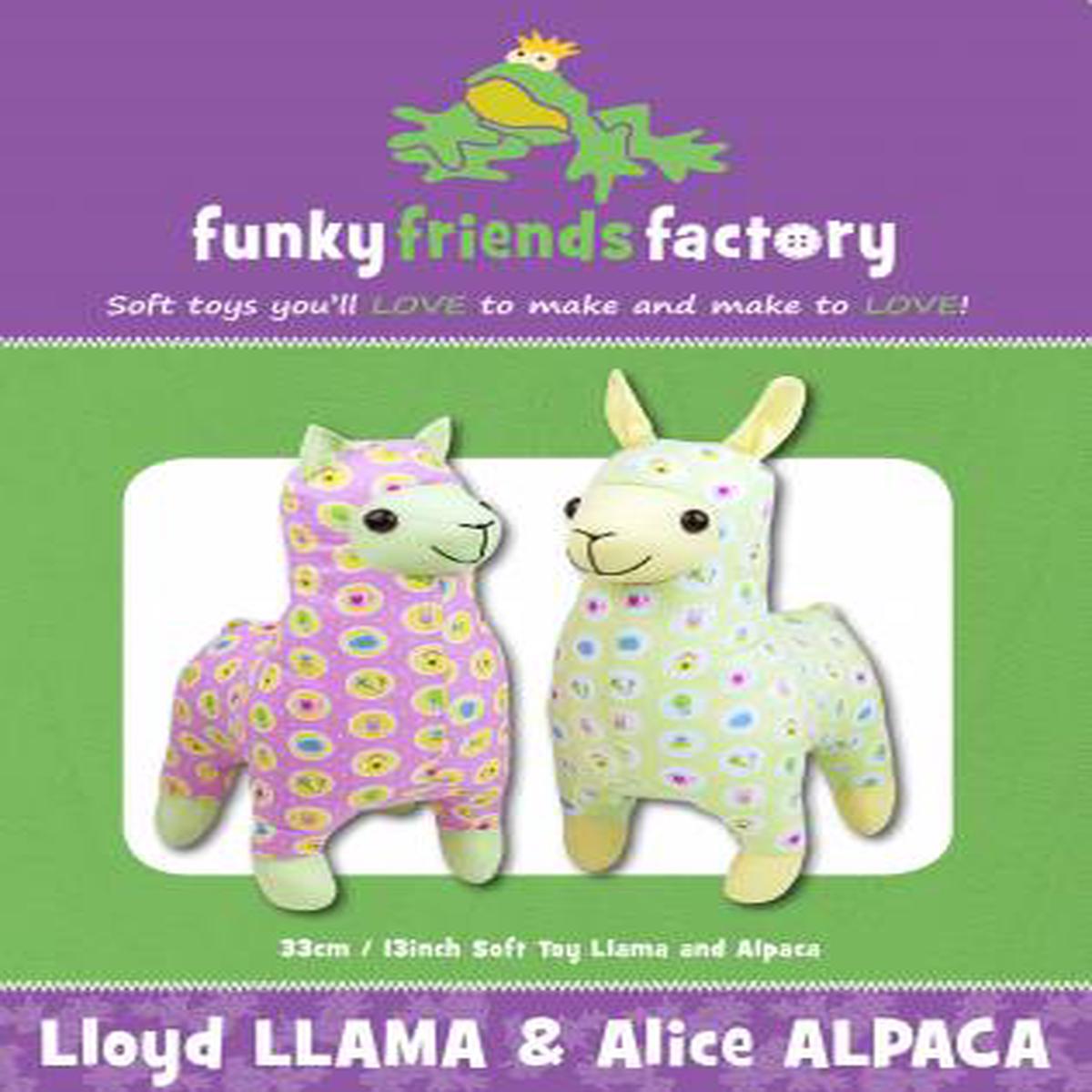 FUNKY FRIENDS FACTORY - LLOYD LLAMA AND ALICE ALPACA PATTERN