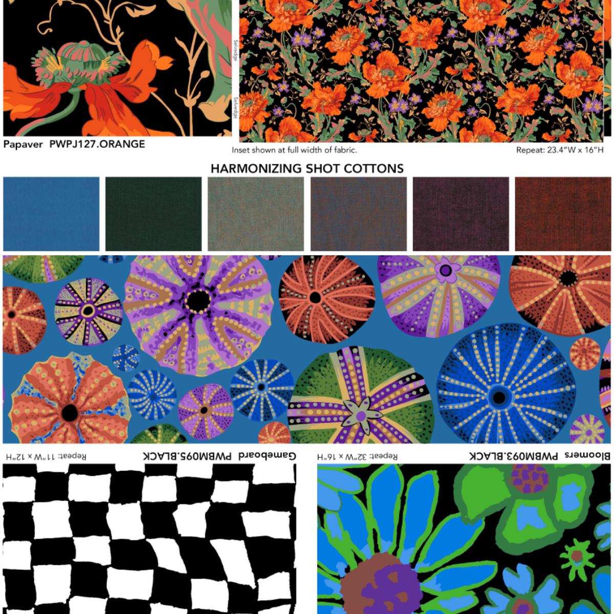 KAFFE FASSETT - KFC AUGUST 2024 - Pre-cut Bundle, Urchin Cool