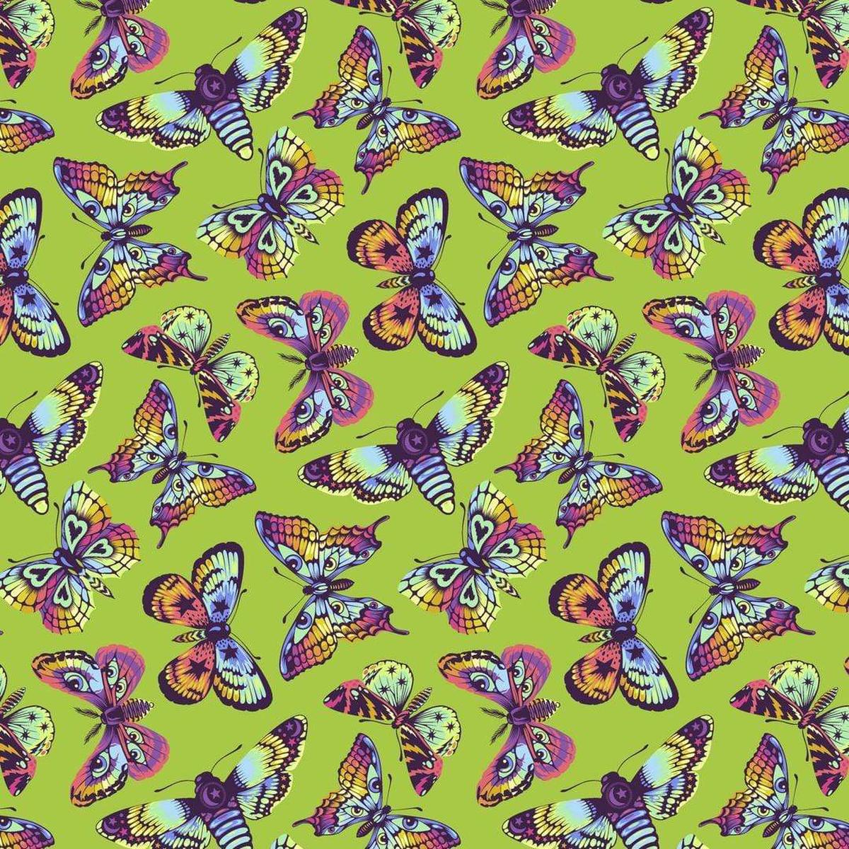 TULA PINK - DAYDREAMER - BUTTERFLY KISSES, Avocado