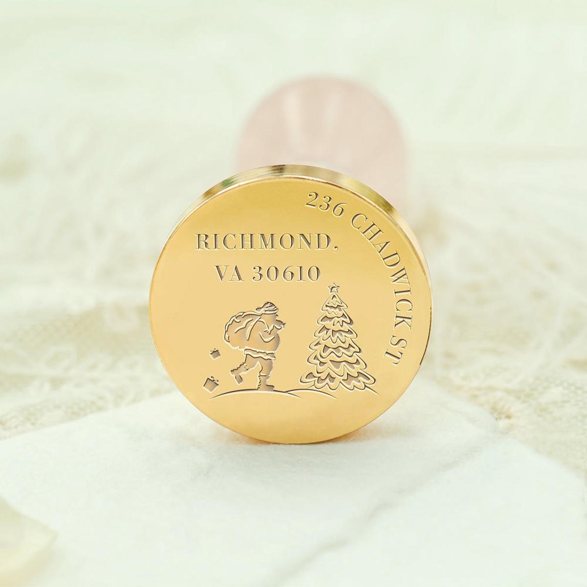 Santa's Delivery Christmas Custom Address Wax Seal Stamp