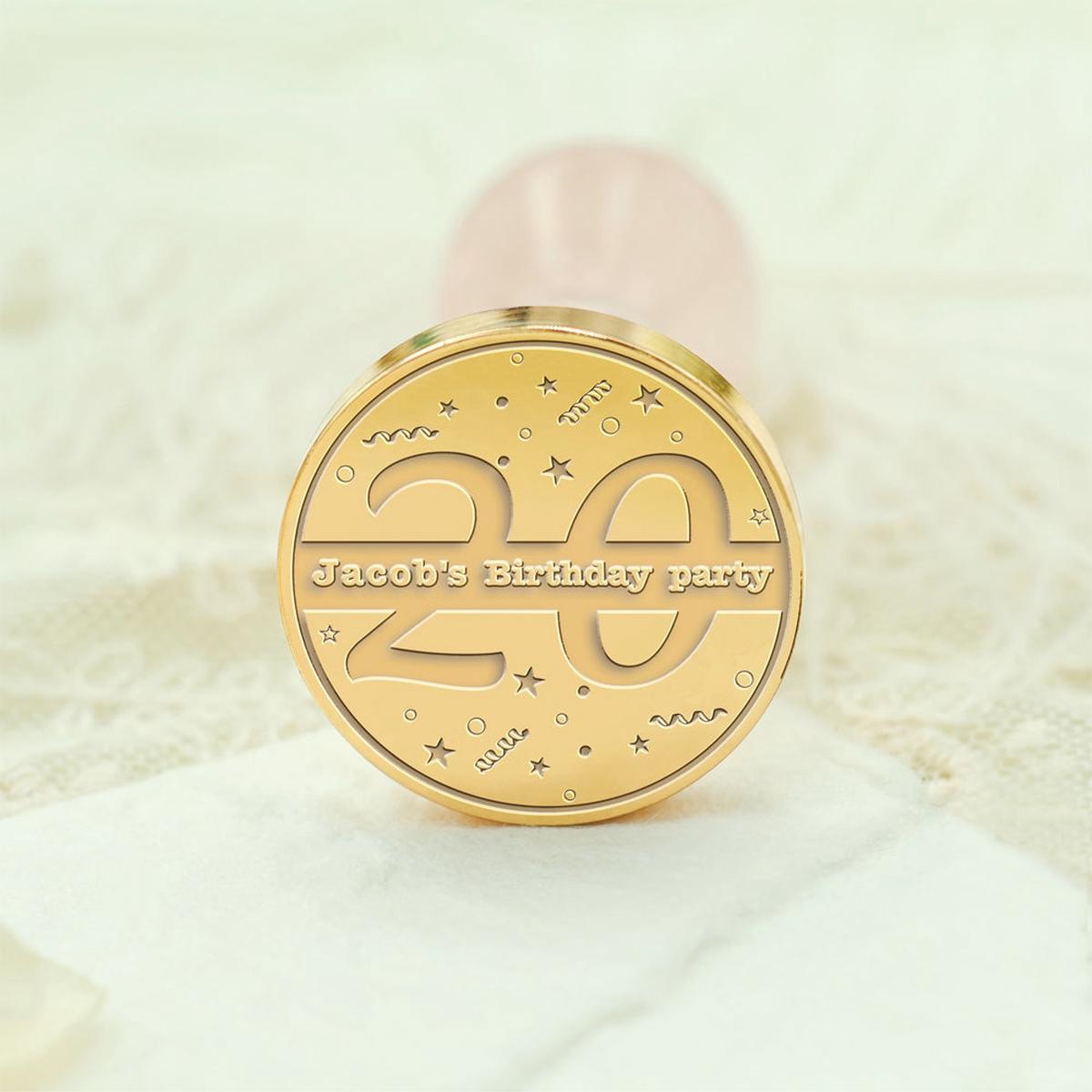 Birthday Bliss Custom Wax Seal Stamp - Style 7