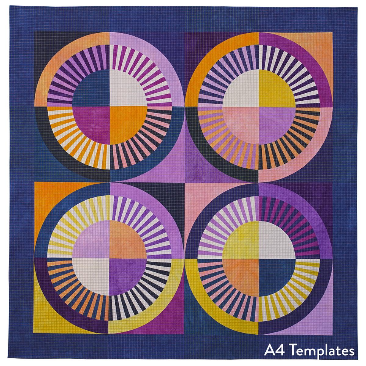 COTTON & BOURBON - Ultraviolet Radial Quilt Pattern