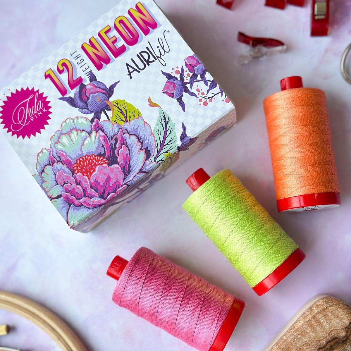 AURIFIL - TULA PINK - Untamed 12WT Neon Collection