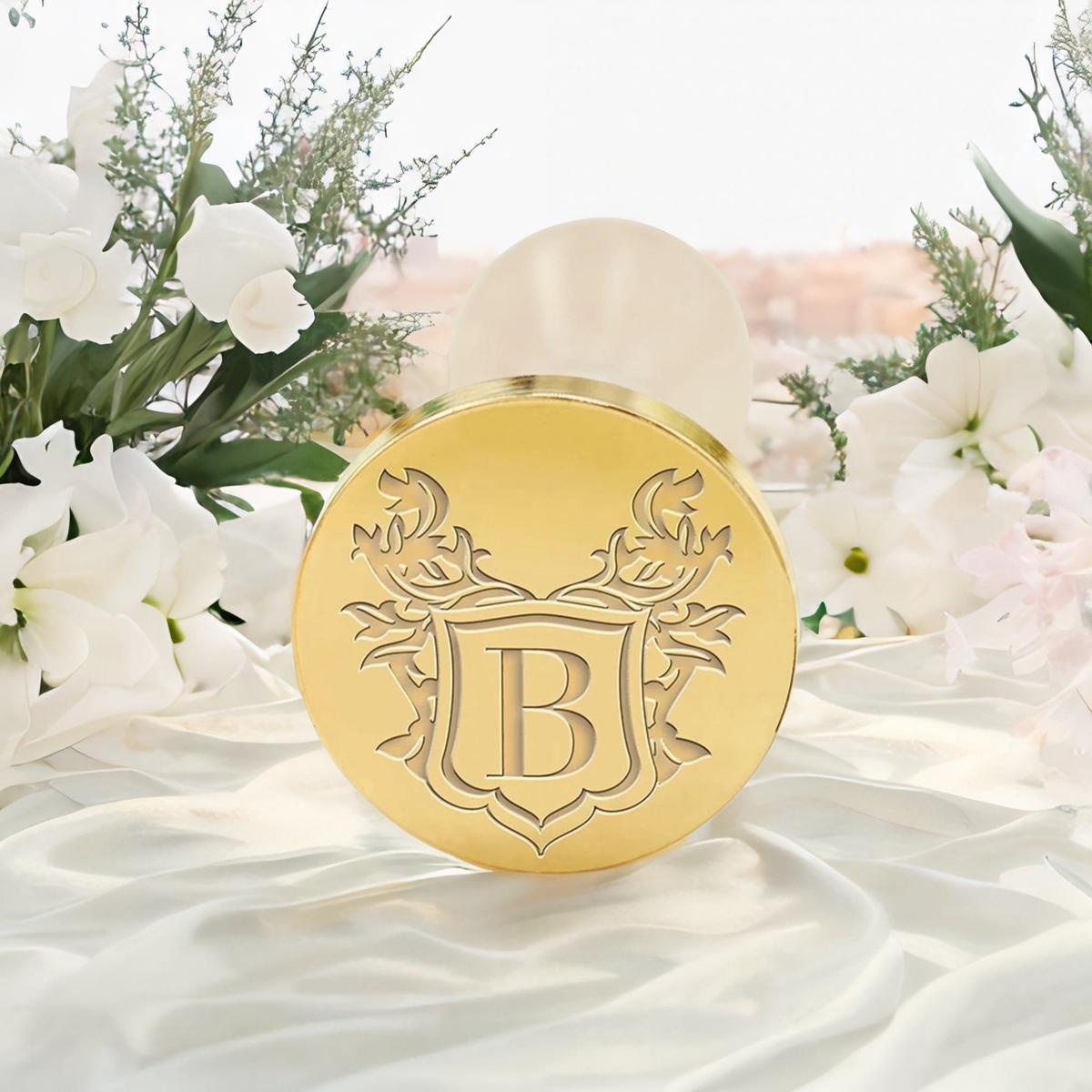 Custom Crest Wax Seal Stamps with Family, Business Logos - No.4